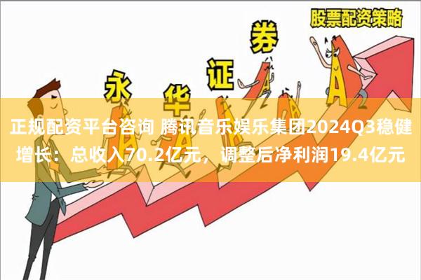 正规配资平台咨询 腾讯音乐娱乐集团2024Q3稳健增长：总收入70.2亿元，调整后净利润19.4亿元