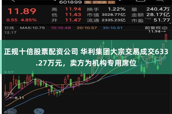 正规十倍股票配资公司 华利集团大宗交易成交633.27万元，卖方为机构专用席位