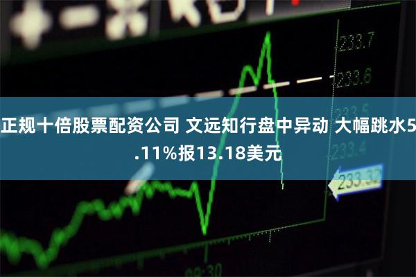 正规十倍股票配资公司 文远知行盘中异动 大幅跳水5.11%报13.18美元